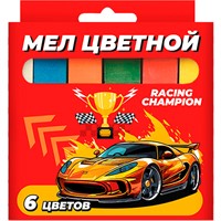 Мел цвет. 6 шт Машина 77000