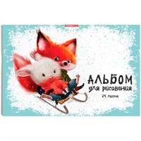 Альбом для рисования 24 л. А4 Зимние забавы 15355