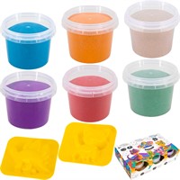 Набор Для Творчества Кинетический песок 6 цв "Лепишка" Котозаврики Фин-ти-Флю 444