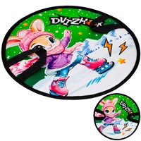 Ледянка мягкая круглая Dvizhok Зайка 45см зеленая 80521