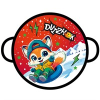Ледянка мягкая круглая Dvizhok Лисенок 45см красная 80518
