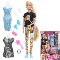 Кукла Карапуз 66001-DRESS1-S-BB София 29 см руки и ноги сгибаются, в комплекте 2 платья и акс