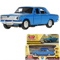 Модель 2401-12-BU ГАЗ-2401 волга длина 12 см, двери, багаж, инерц, синий Технопарк в кор.