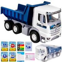 Самосвал с карточками водителя КРОКОТАМ бело-синий САМ-7120 /1/