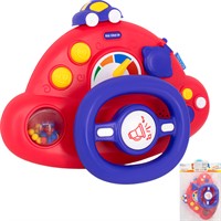 Руль муз. 2192E-48 красный, крепление на коляску в пак.