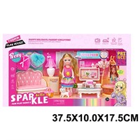 Кукла малышка 7019 Гостинная с аксесс. в кор.