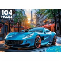 Пазл 104 Шикарный автомобиль в Париже УК104-0203