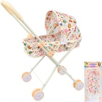 Коляска д/куклы Miss Kapriz MK336-4C Веселые зверята в пак.