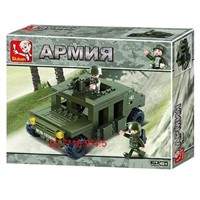 Конструктор Армия 38-0297 Машина с установкой в коробке