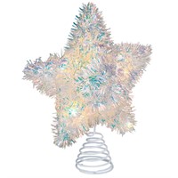 Звезда на бат. с мишурой 20*25 см FG250327565C-1 на бат.