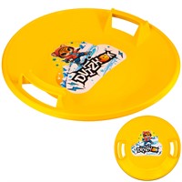 Санки ледянки круглые d54 см Dvizhok "Леопард" желтые ТОПОГАН У1188