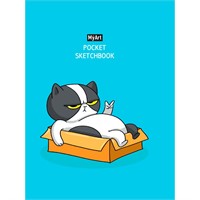 Скетчбук 467-0-159-10795-8 MyArt. Pocket Кот синий