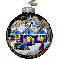 Шар 80мм Рождественская ночь КУ-80-214178