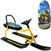 Снегокат 208 высокий со склад спинкой SNOWKAT Auto Car желтый мотоцикл