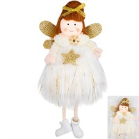 Елочное украшение мягкая игрушка Ангел 18 см 230-3961