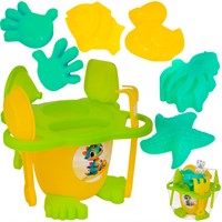 Песочный набор КРОКОТАМ Малыш 12 предметов ПН-1C зелено-желтый /27/