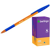 Ручка шариковая синяя 0,7мм Berlingo "Tribase grip ginger" 355454 СТОК