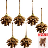 Елочное украшение Шишка 4см 6шт. FG240517020M