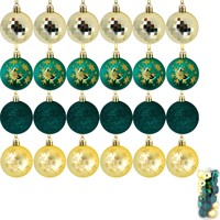 Ел.набор Шары зеленый, золотой 24 шт 5см FG250327347C
