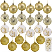 Ел.набор Шары бело-золотой 24 шт 5см FG250327349C