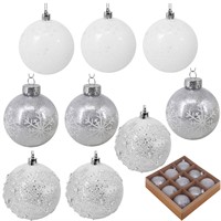 Ел.набор Шары серебро 8см 9 шт FG250327380C
