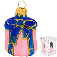 Елочное украшение Подарок розовый h-6 см ФУ-167/2