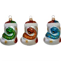 Елочное украшение Игрушка (змея на валенке) С838