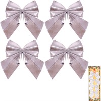 Елочное украшение Бант 4шт. серебро FG240517074M-2