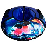 Тюбинг для катания 105см. 2 снегиря на синем 15-107П/3К (СС)