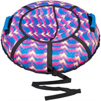 Тюбинг для катания 110 см Вихрь Оксфорд принты сиденье ПВХ с молнией Радужный зиг+камера