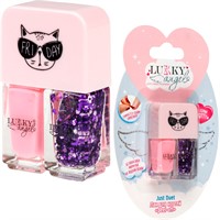 Набор двойные лаки для ногтей,кол-я Kitty,светло розово-сиреневый и фиалковый перламутр Т25839