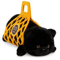 Кот Барсик в сумке черный 56 см B1001/56