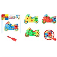 Конструктор 899-41 Мотоцикл с отверткой в пак.