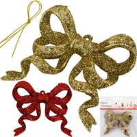 Ел.укр. Бант 2шт в наб золотой и красный FG250327520C