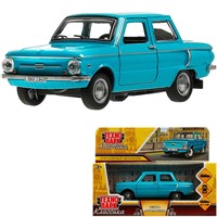 Модель ZAZ968A-12-BU ЗАЗ-968а Запорожец дл 12 см, дверь голубой Технопарк  в коробке