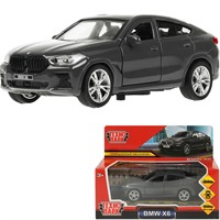 Модель X6-12-GY BMW X6 длина 12 см, двери, багаж, инер, темно серый Технопарк в коробке
