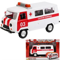 Модель СТ12-427-1 УАЗ 452 Скорая помощь Технопарк  в коробке