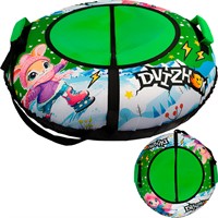 Тюбинг для катания 90 см Dvizhok Оксфорд пони и зайка молния на клапане + камера + коробка