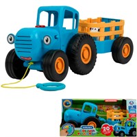 Каталка СИНИЙ ТРАКТОР С ПРИЦЕПОМ 30+ песен,фраз, звуков HT1471-R-WOD