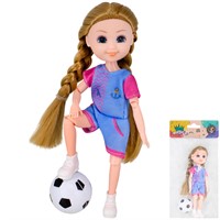 Кукла малышка Miss Kapriz MK55858D Футболистка в пак.