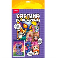 Набор для творчества Картина по номерам на холсте 20*30 см Дракончик Рхд-045 Lori