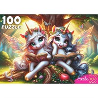 Пазл 100 Единороги за чтением УК100-0234
