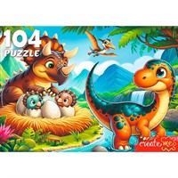 Пазл 104 Дружные динозавры Ф104-4534