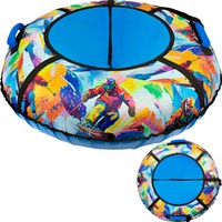 Тюбинг для катания 110 см Вихрь Оксфорд принты сиденье ПВХ с молнией Сноубордист+камера