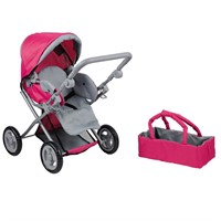 Коляска-люлька д/куклы FL8166-2 Feily корпус метал. с переноской в кор.