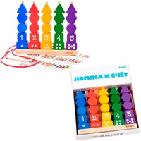 Деревянный Сортер" Логика и Счет 27 деталей С-04