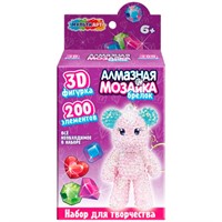 Набор для творчества Фигурка-брелок алмазной мозаикой Мишка МУЛЬТИ АРТ DIAFIGTED-126490