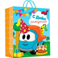 Пакет Чудо праздник глянцевый Грузовичок Лева l, 26*32*14 см PL-111239-GL