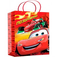 Пакет Чудо праздник матовый m 18*23*10 см Машинки PM-122052-C