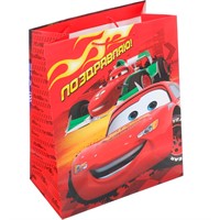 Пакет Чудо праздник матовый l 26*32*14 см Машинки PL-122054-C